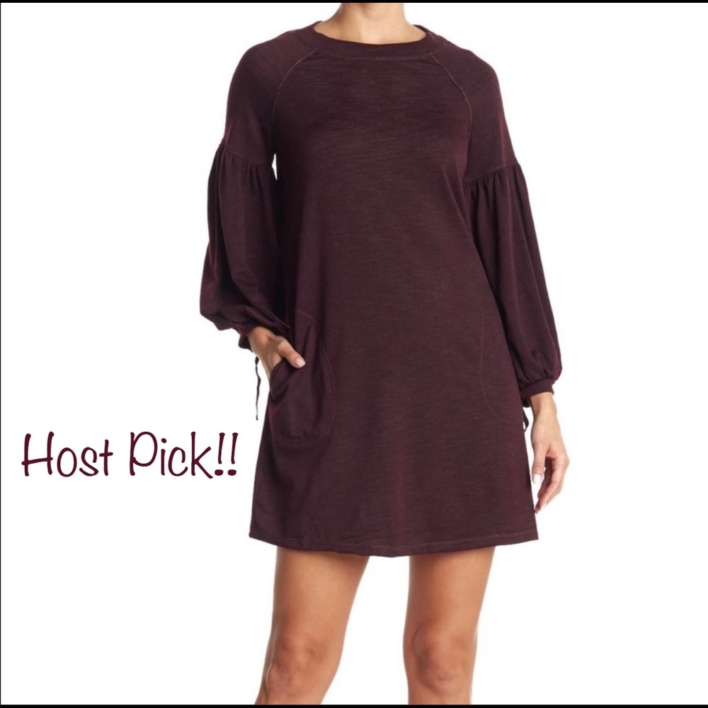 Max Studio Puffed Sleeve Knit Dress - HOST PICK